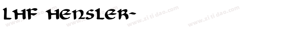 LHF Hensler字体转换